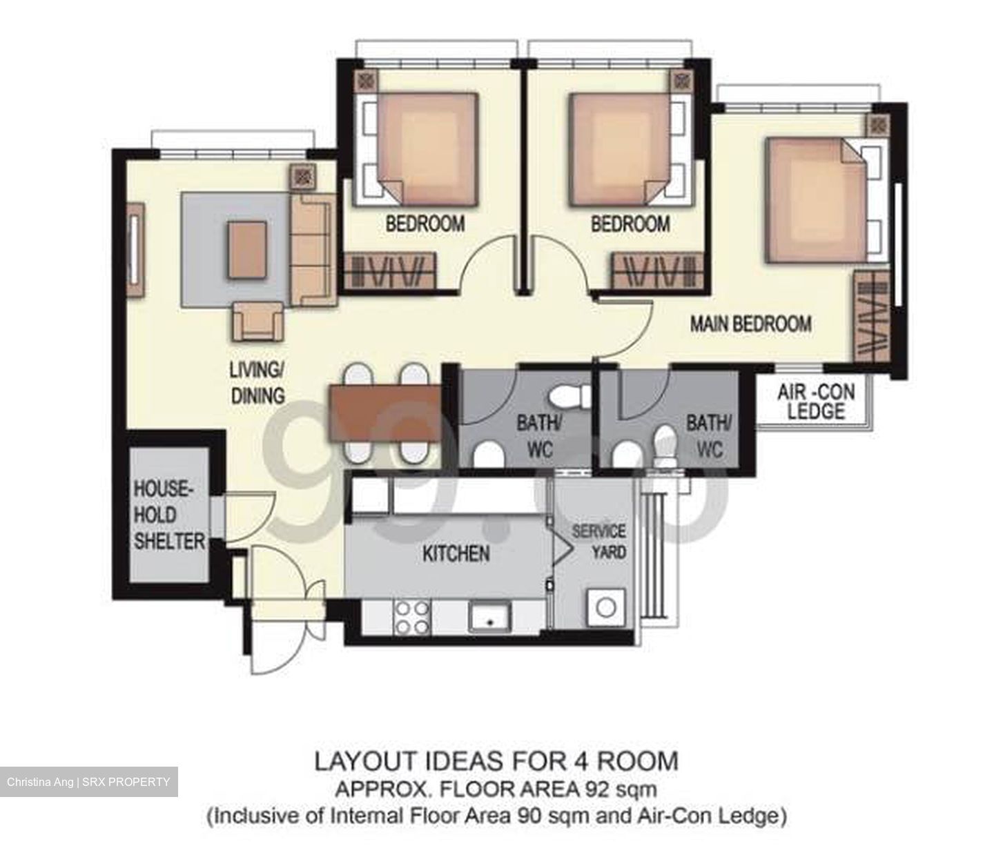 Blk 274B Compassvale Helm (Sengkang), HDB 4 Rooms #604274181